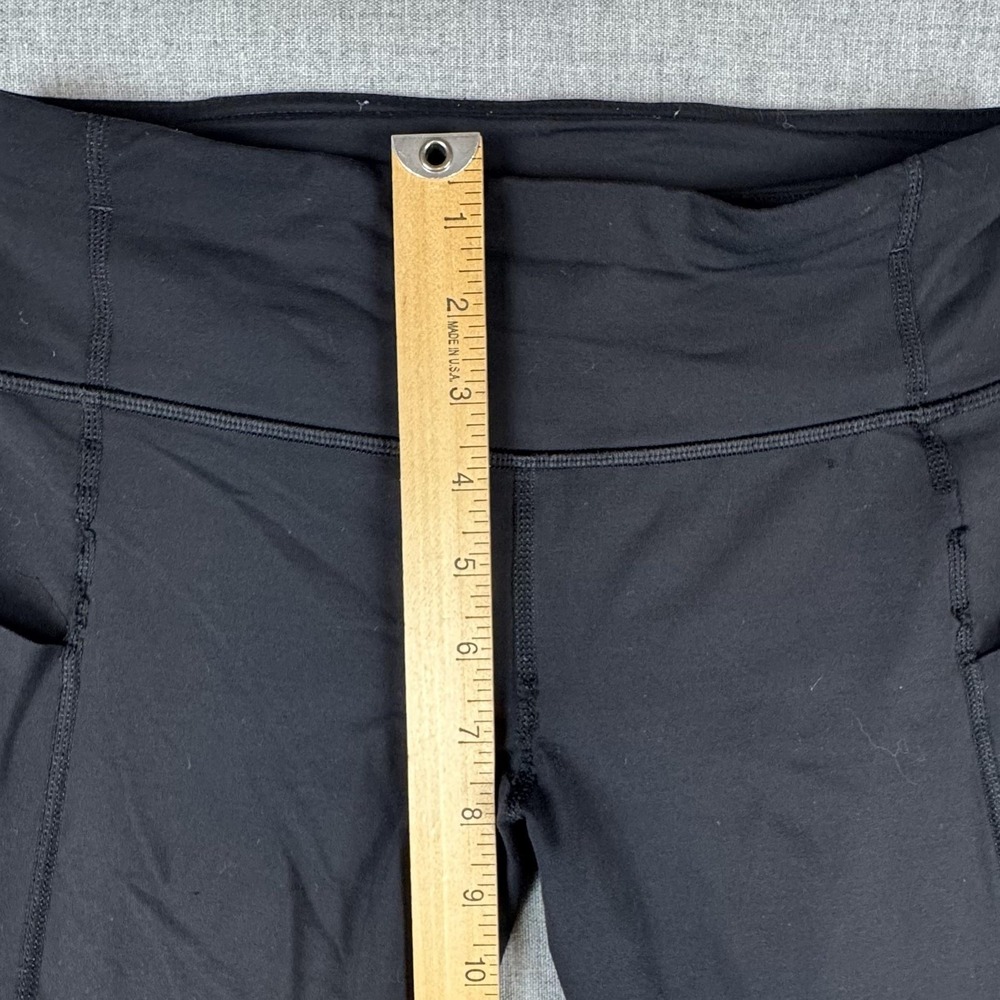 Lululemon Pants Womens 4 Black High Rise Crop Side Pocket Leggings Yoga Capri - Picture 12 of 13